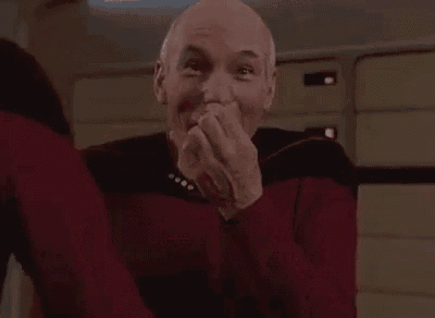 Captain Picard - Just Kidding GIF