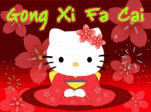 Happy Chinese New Year Hello Kitty GIF - Happy Chinese New Year Hello Kitty Greetings GIFs