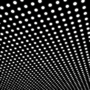 a row of white dots on a black background .