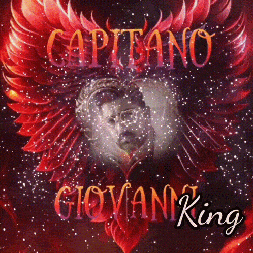 a picture of a man with wings and the name giovann king