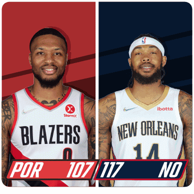 Portland Trail Blazers (107) Vs. New Orleans Pelicans (117) Post Game GIF - Nba Basketball Nba 2021 GIFs
