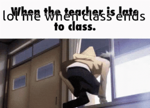 When Class Ends When The Teacher Is Late GIF - When Class Ends When The Teacher Is Late Angel Beats GIFs