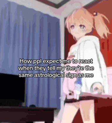 a girl is standing in front of a television with a caption that says how ppl expect me