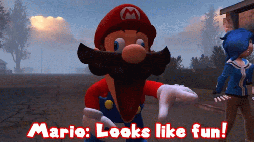 Smg4 Mario GIF - Smg4 Mario Looks Like Fun GIFs