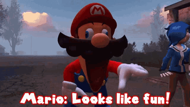 mario looks like fun in a video game scene
