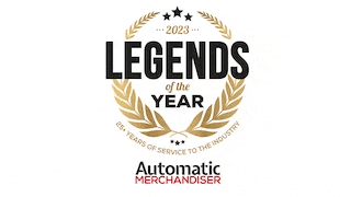 the logo for legends of the year automatic merchandiser .