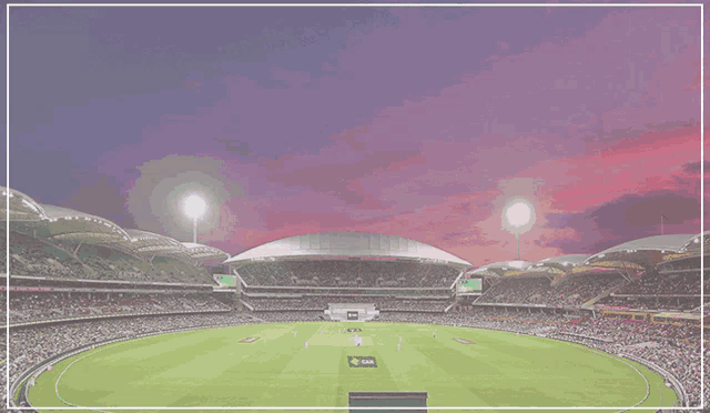 an advertisement for cricket scoreboard australia with a picture of a cricket field