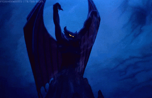 a picture of a gargoyle with the words fydisneymisfits below it