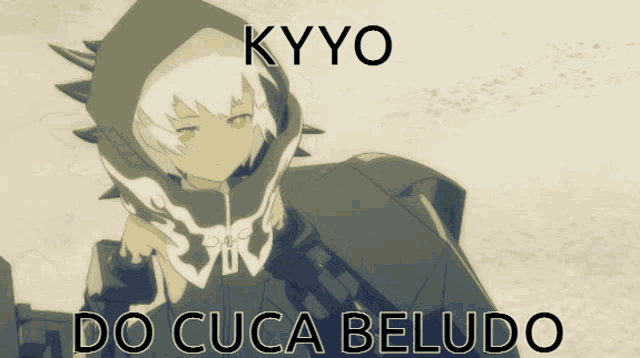 a picture of a girl with the words kyyo do cuca beludo below her