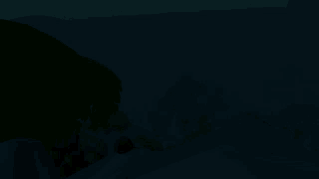 a dark blue background with a few spots of light