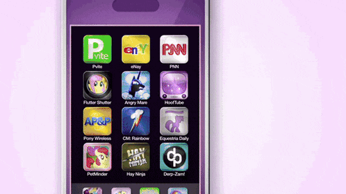a cell phone with a bunch of apps on it