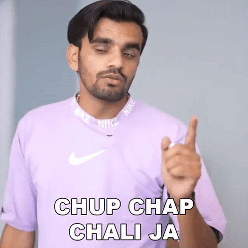 Chup Chap Chali Ja Prince Verma GIF - Chup Chap Chali Ja Prince Verma Chup Chap Nikal Ja GIFs