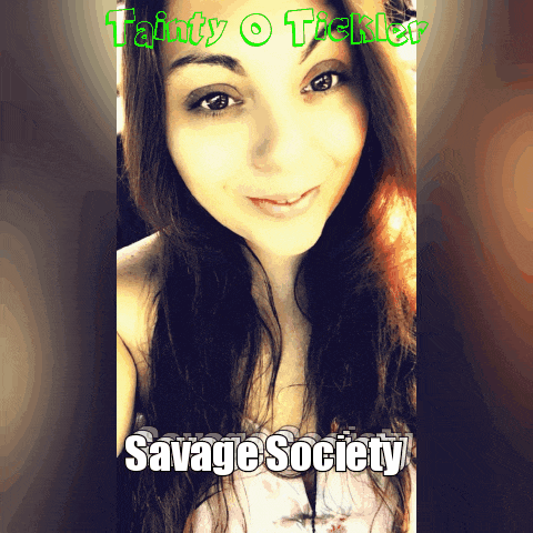 a picture of a woman with the words savage society on it