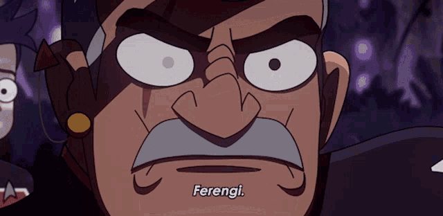a cartoon character says ' ferenci ' at the bottom