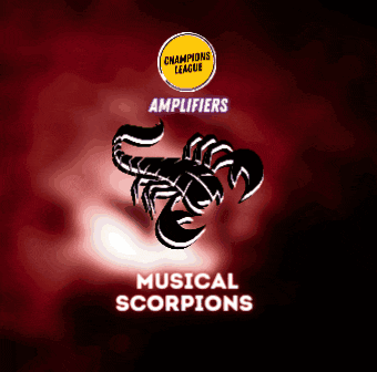 a poster for musical scorpions with a scorpion on it