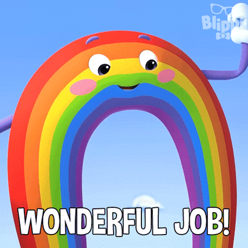 Wonderful Job Bowie GIF - Wonderful Job Bowie Blippi Wonders - Educational Cartoons For Kids GIFs