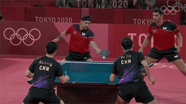 Playing Table Tennis Ma Long GIF - Playing Table Tennis Ma Long Xu Xin GIFs