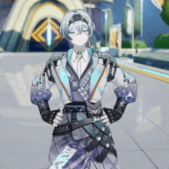 a character in a video game has a badge on his chest that says ' a '