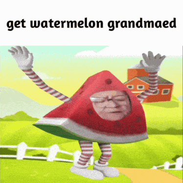 a picture of a person dressed as a watermelon