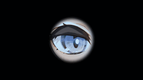a close up of a person 's eye with a circle in the middle