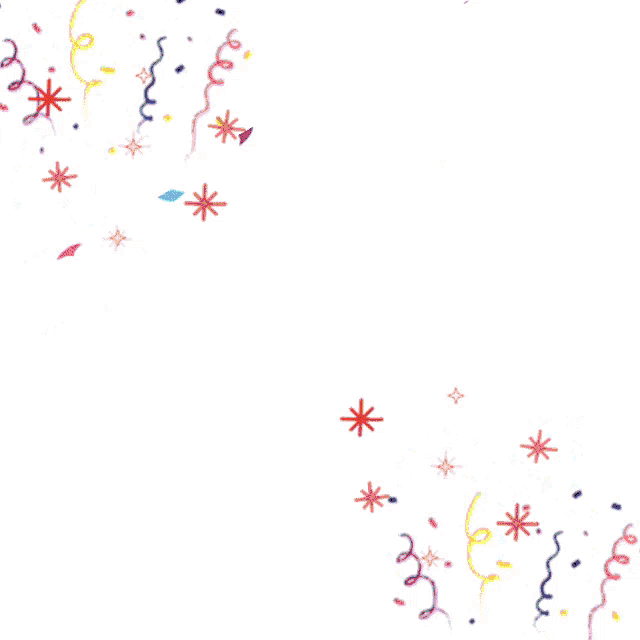 the word congrats is surrounded by colorful confetti