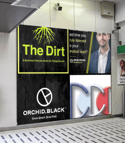 a collage of advertisements including one for orchid black