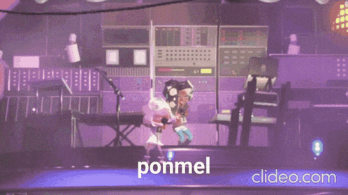 the word ponmel is on a screen in a video