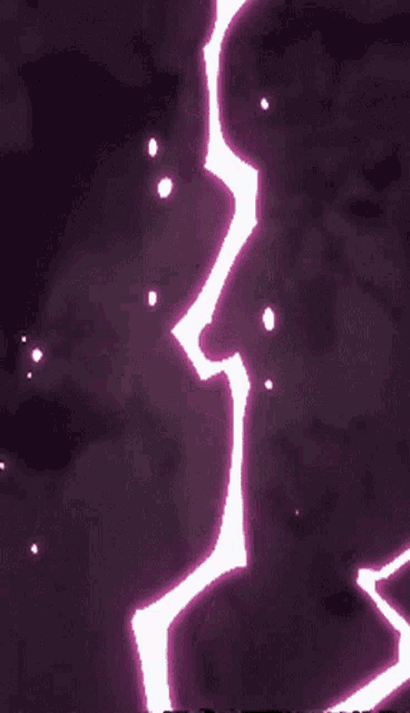 a purple lightning strike with a white light coming out of it