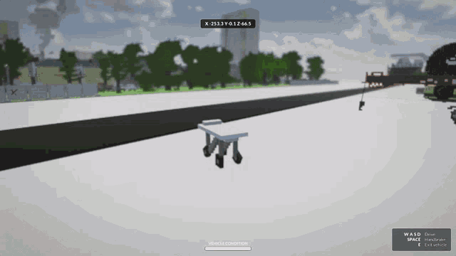 a screenshot of a video game shows a vehicle condition