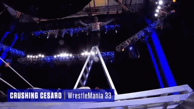 a wrestling match between cesaro and a wrestler