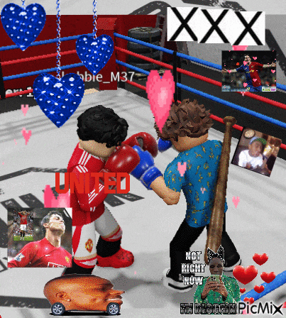 a boxing ring with the word united on the bottom