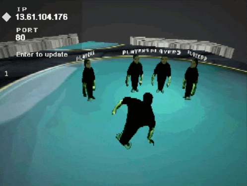 a screenshot of a video game with players on it