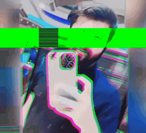 a man is taking a picture of himself with a phone