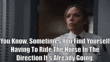 Station 19 Natasha Ross GIF - Station 19 Natasha Ross Ride The Horse In The Direction Its Going GIFs