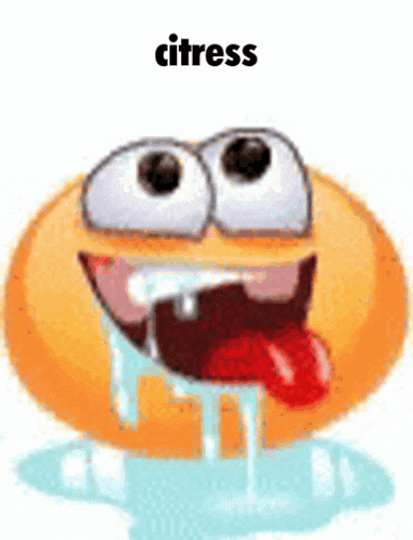 a cartoon smiley face with big eyes and a tongue sticking out is crying with water dripping from its mouth .