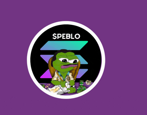 a sticker with a frog and the word speblo