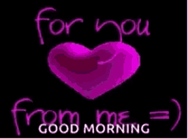 a purple heart with the words `` for you from me '' written on it .