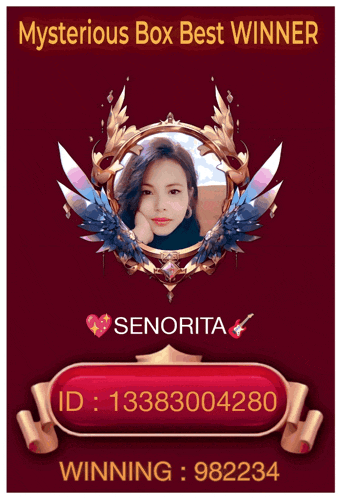 a mysterious box best winner sign with senorita on it