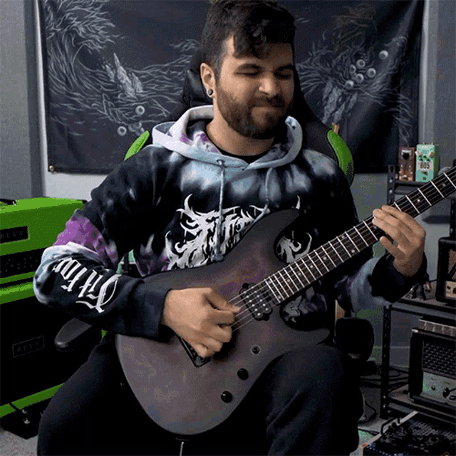 Playing Guitar Andrew Baena GIF - Playing Guitar Andrew Baena Strumming GIFs
