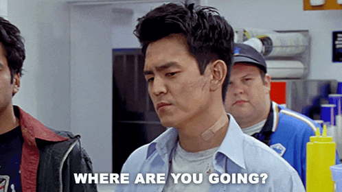 a man is asking where are you going