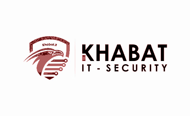 a logo for khaba it security with a red eagle on it