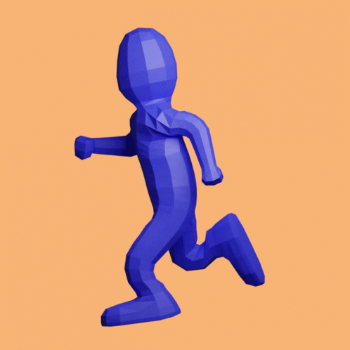 Blue Man Running GIF - Blue Man Running GIFs