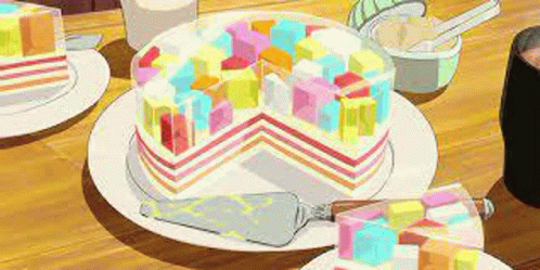 Satisfying Anime Food Anime Jello Cake GIF - Satisfying Anime Food Anime Jello Cake GIFs