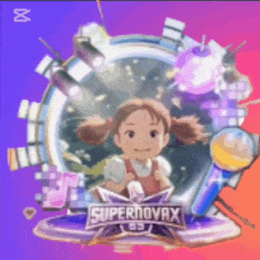 a supernovax logo with a little girl in the center