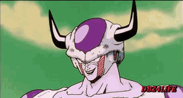 a cartoon of a man with horns and the word dbz4life below him