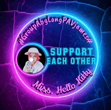 a neon sign that says support each other with a picture of a woman