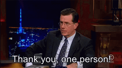 Stephen Colbert GIF - Stephen Colbert Thank You One Person GIFs