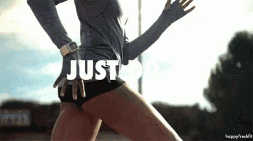 a woman 's butt is shown with the words just do written on it