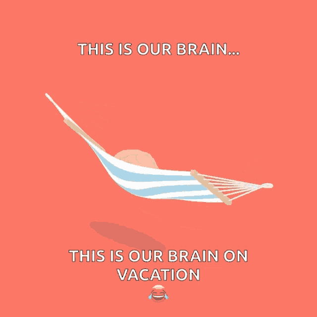 a hammock with a brain on it and the words " this is our brain " below it