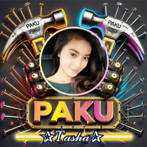 a picture of a woman in a circle surrounded by nails and the name paku